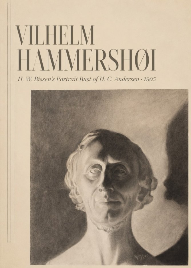 Vilhelm Hammershøi H. W. Bissen's Portrait Bust of H. C. Andersen No3 - Juliste