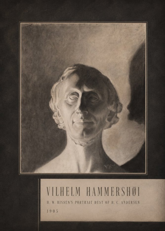 Vilhelm Hammershøi H. W. Bissen's Portrait Bust of H. C. Andersen No4 - Juliste