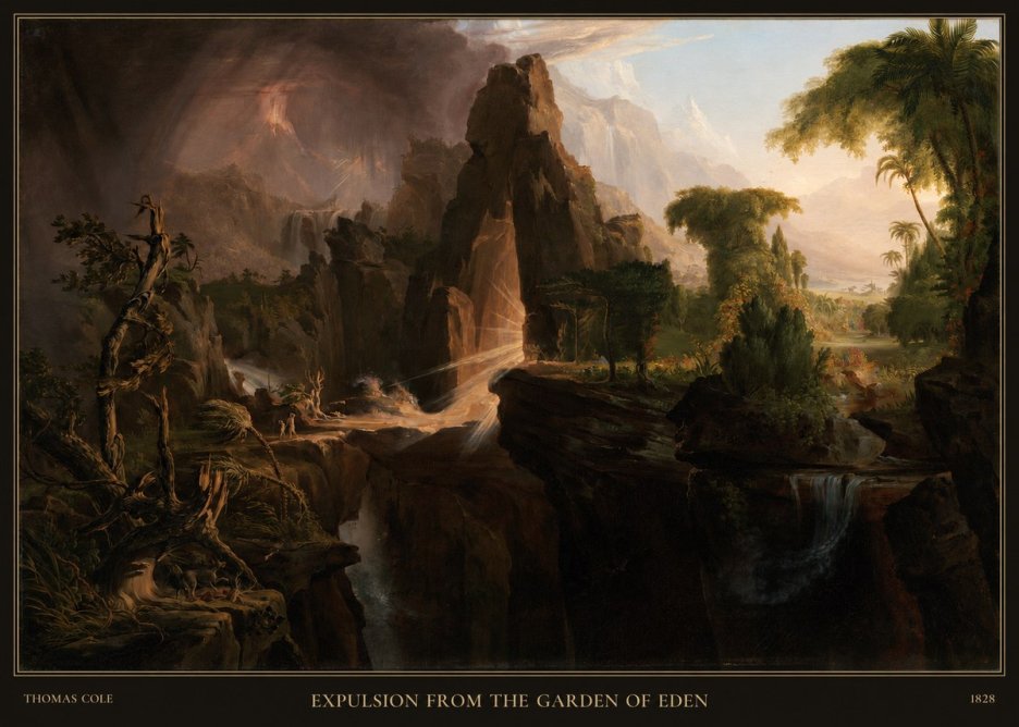 Thomas Cole Expulsion from the Garden of Eden II No5 - Juliste