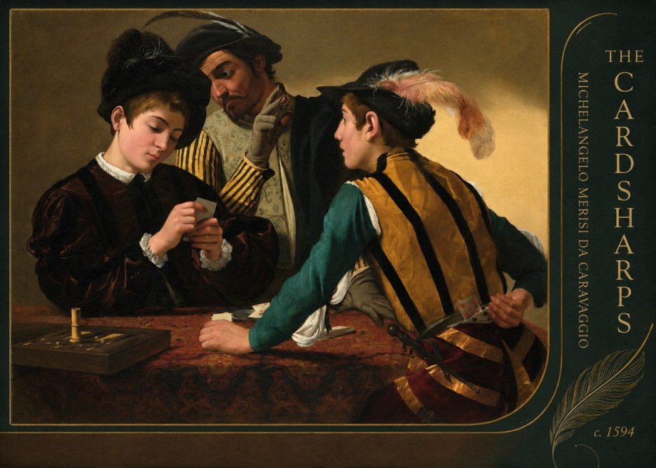 Michelangelo Merisi da Caravaggio The Cardsharps III No5 - Juliste