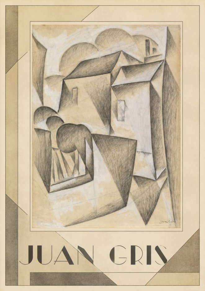 Juan Gris Houses in Paris No1 - Juliste
