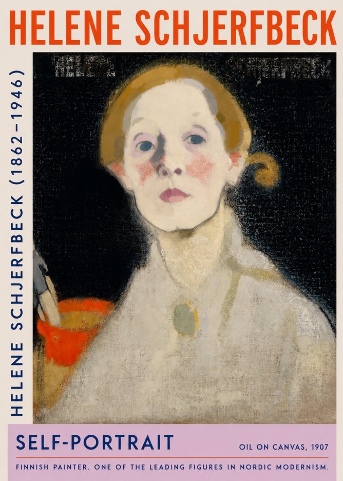 Helene Schjerfbeck Self-portrait No2 - Juliste