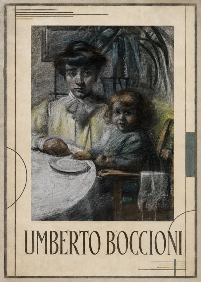 Umberto Boccioni Mother and Sister No1 - Juliste
