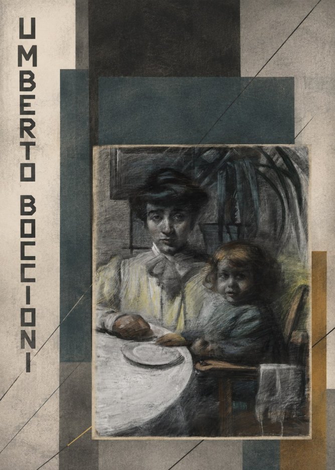 Umberto Boccioni Mother and Sister No4 - Juliste