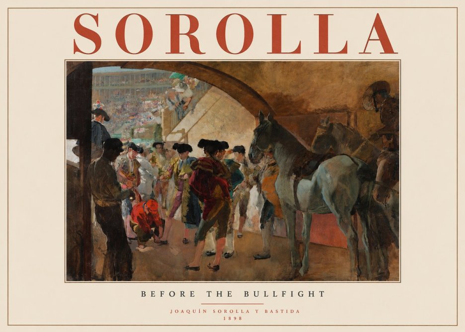Sorolla Before the Bullfight No2 - Juliste