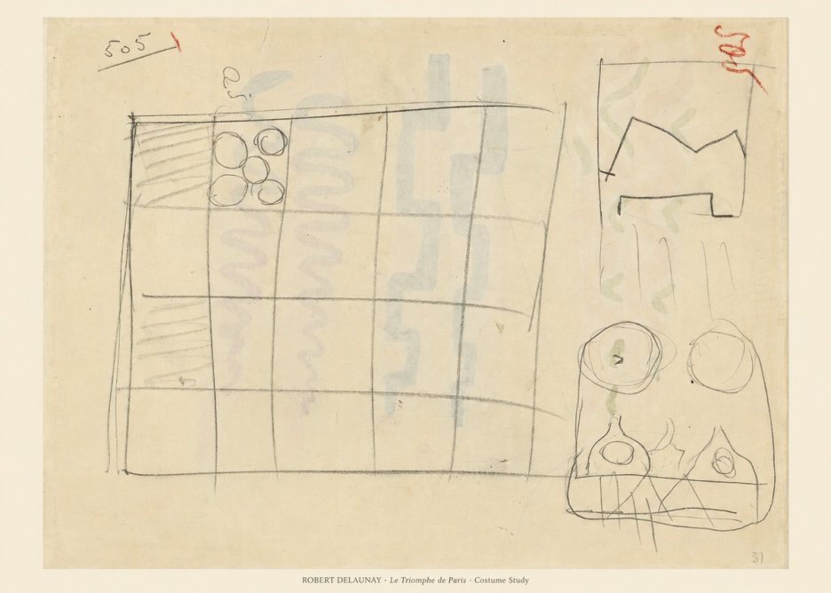 Robert Delaunay Le Triomphe De Paris - Costume Study No6 - Juliste
