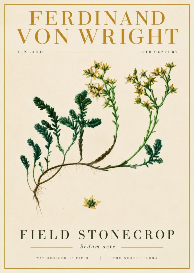 Ferdinand von Wright Botanical Study No6 - Juliste