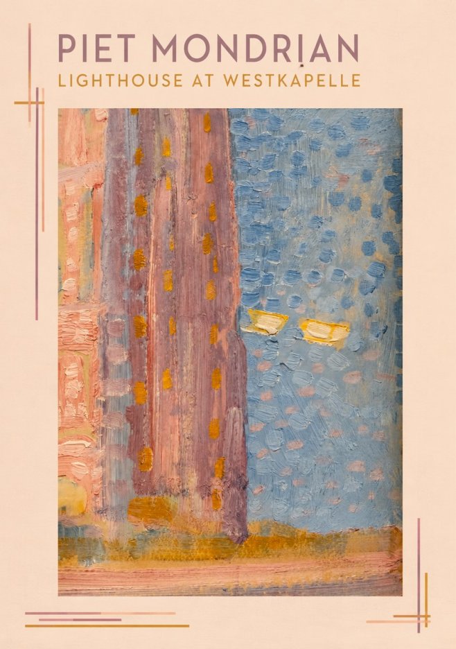 Piet Mondrian Lighthouse at Westkapelle No1 - Juliste