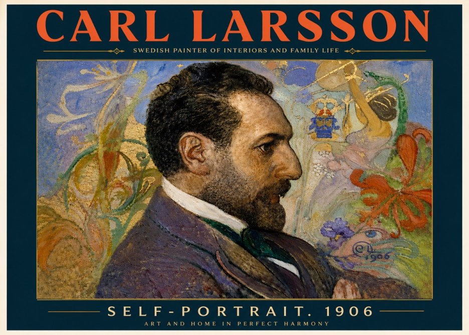 Carl Larsson Self-portrait. 1906 No6 - Juliste