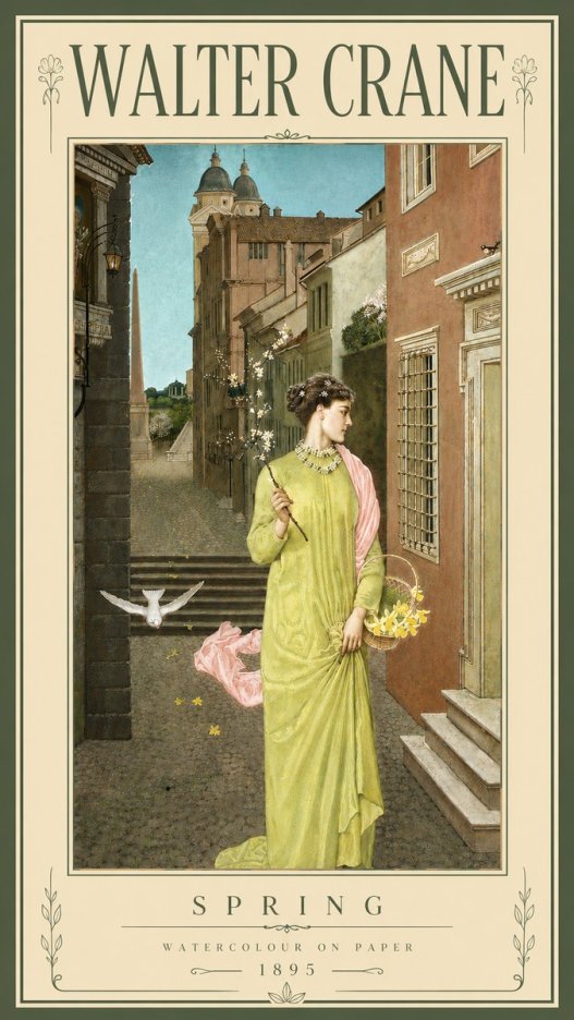 Walter Crane Spring No6 - Juliste