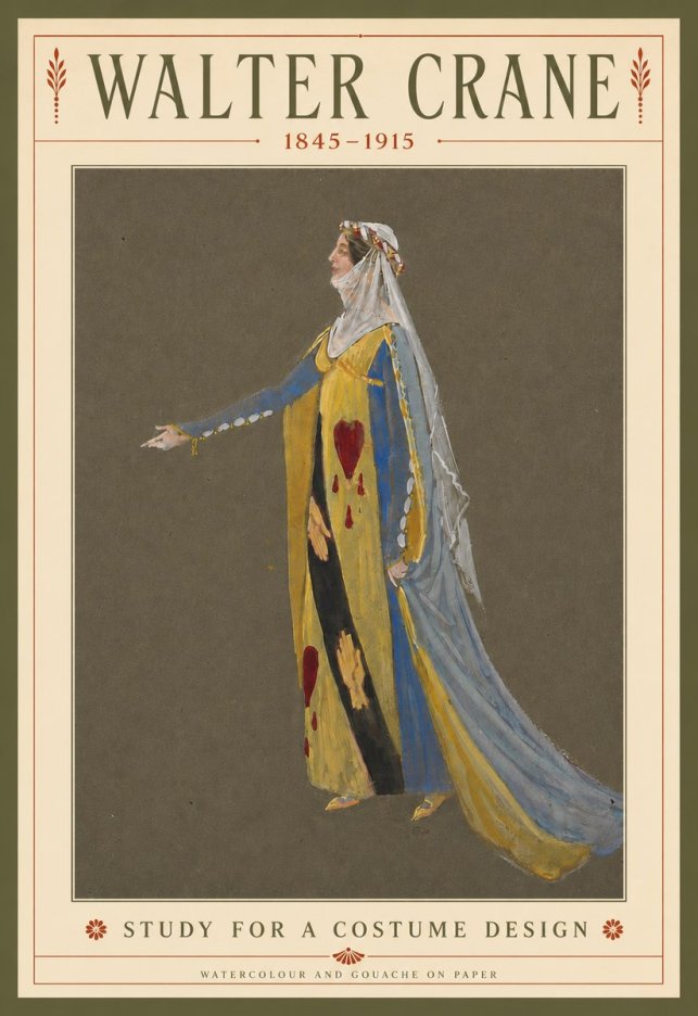 Walter Crane Study for a Costume Design No3 - Juliste