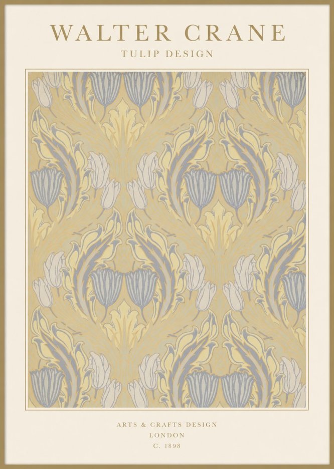Walter Crane Tulip Design I No1 - Juliste
