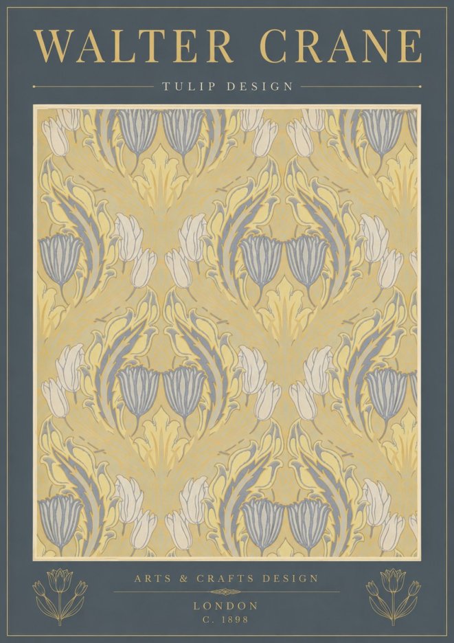 Walter Crane Tulip Design I No6 - Juliste