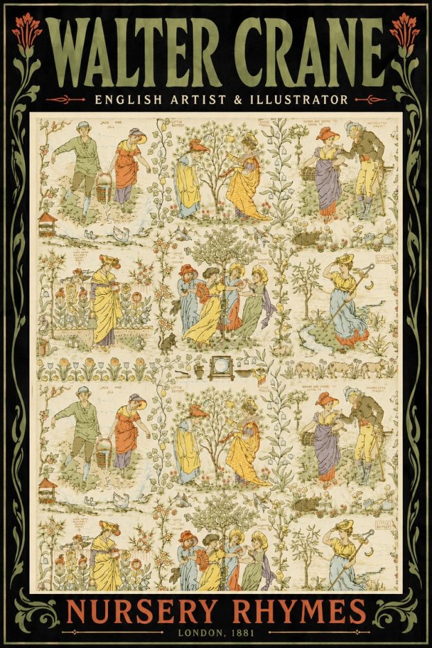 Walter Crane Nursery Rhymes No6 - Juliste