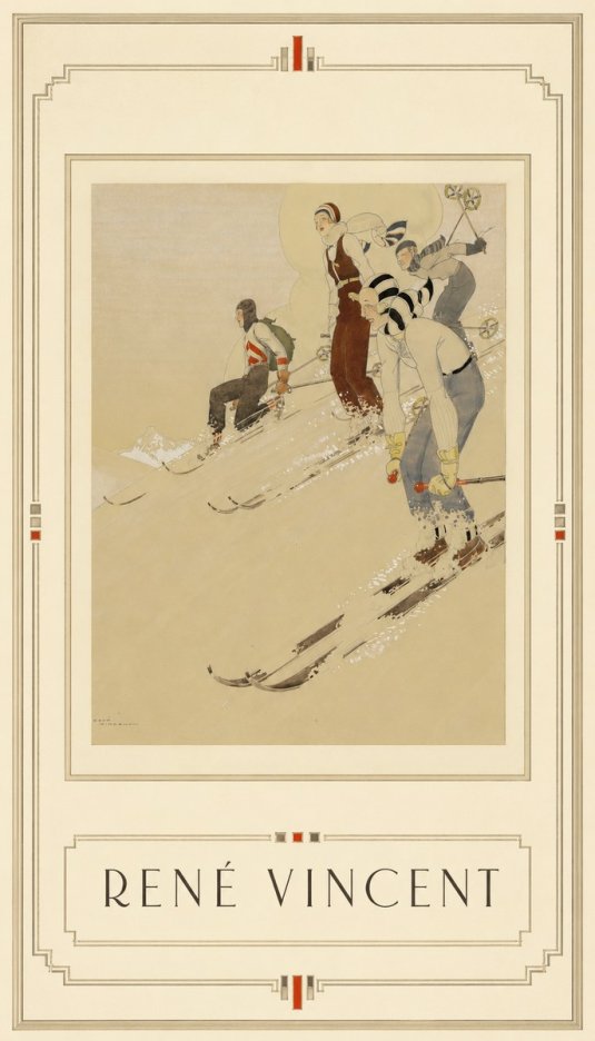 René Vincent Skiers No3 - Juliste