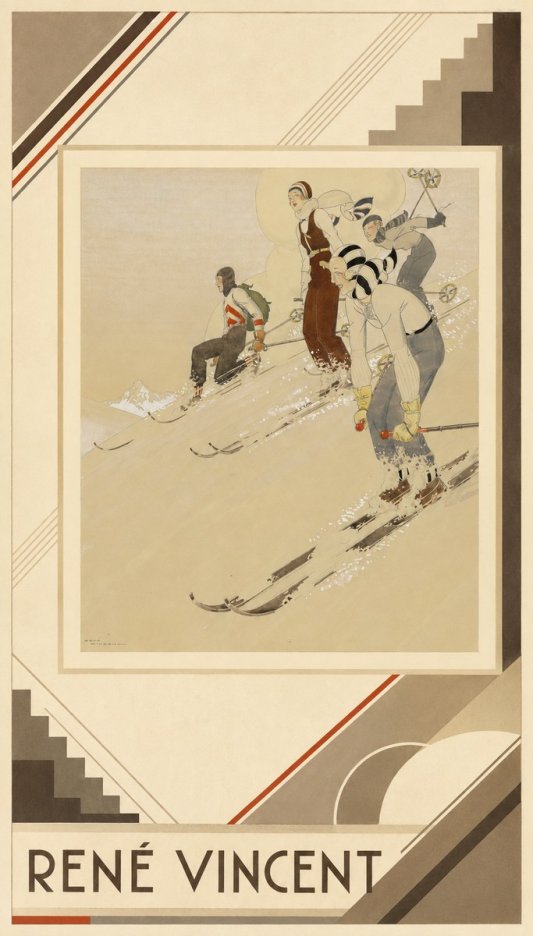 René Vincent Skiers No4 - Juliste
