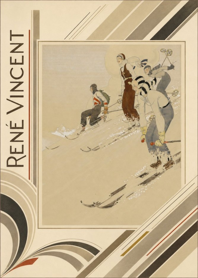 René Vincent Skiers No6 - Juliste