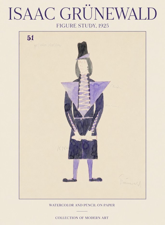 Isaac Grünewald Figure Study, 1925 No1 - Juliste