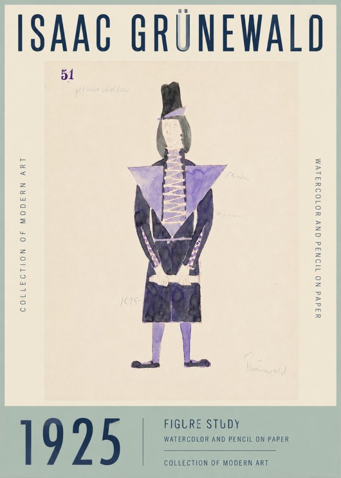 Isaac Grünewald Figure Study, 1925 No3 - Juliste