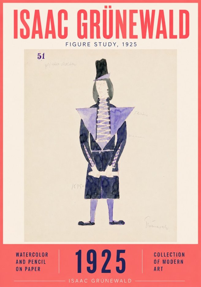 Isaac Grünewald Figure Study, 1925 No4 - Juliste