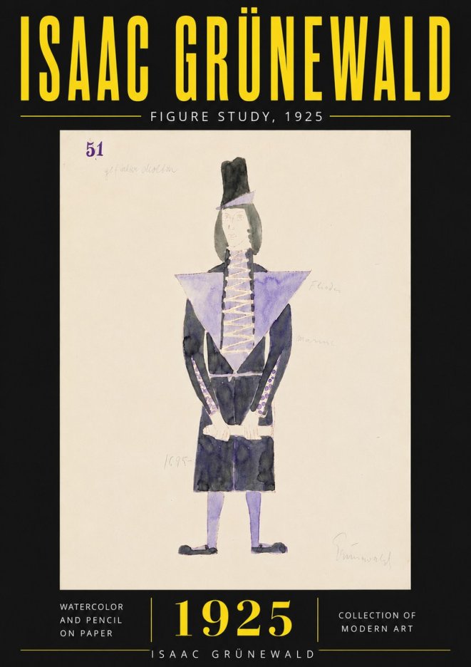 Isaac Grünewald Figure Study, 1925 No6 - Juliste