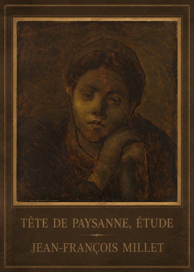 Jean-François Millet Tête De Paysanne, Étude No1 - Juliste