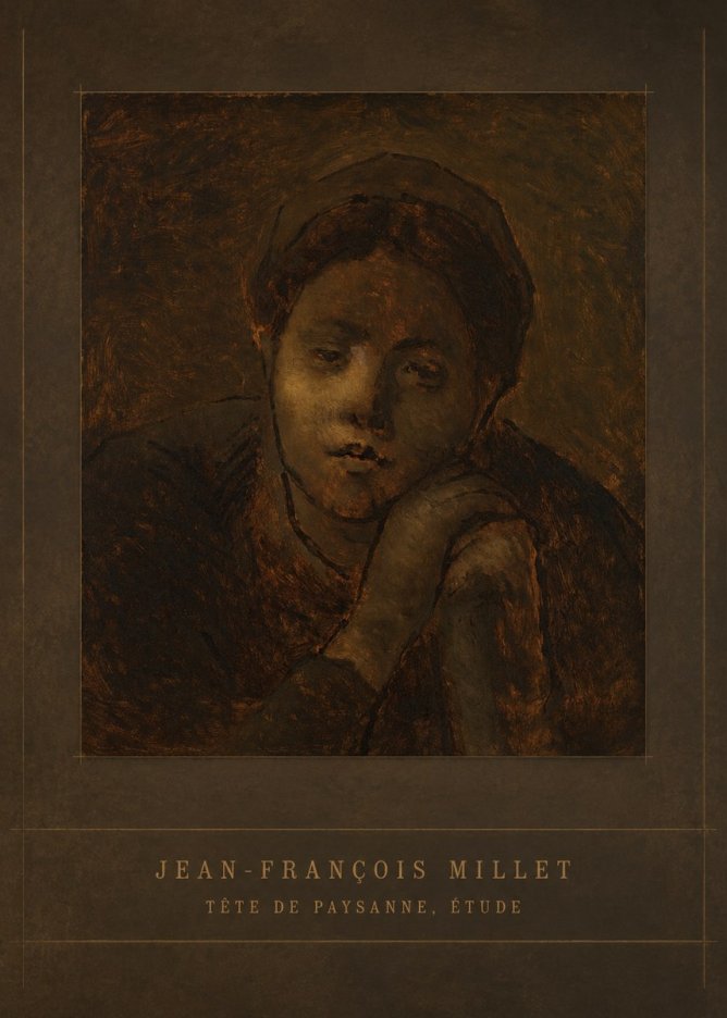 Jean-François Millet Tête De Paysanne, Étude No4 - Juliste