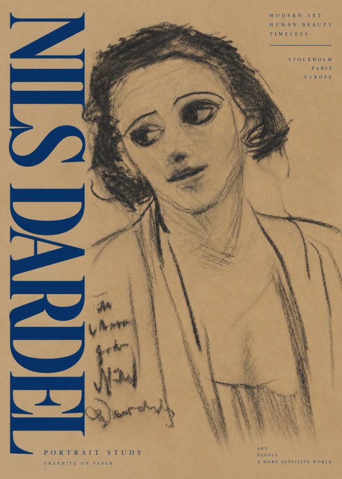 Nils Dardel Portrait Study No3 - Juliste