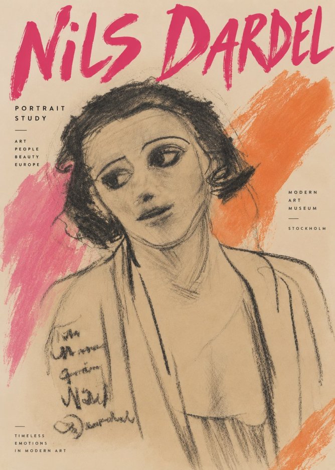 Nils Dardel Portrait Study No4 - Juliste