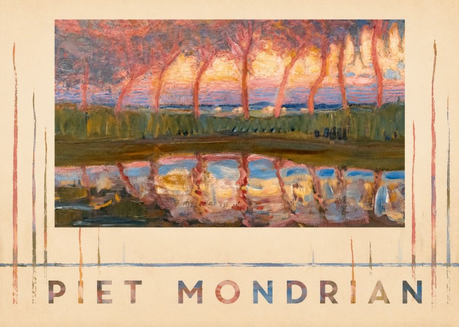 Piet Mondrian Willows No5 - Juliste
