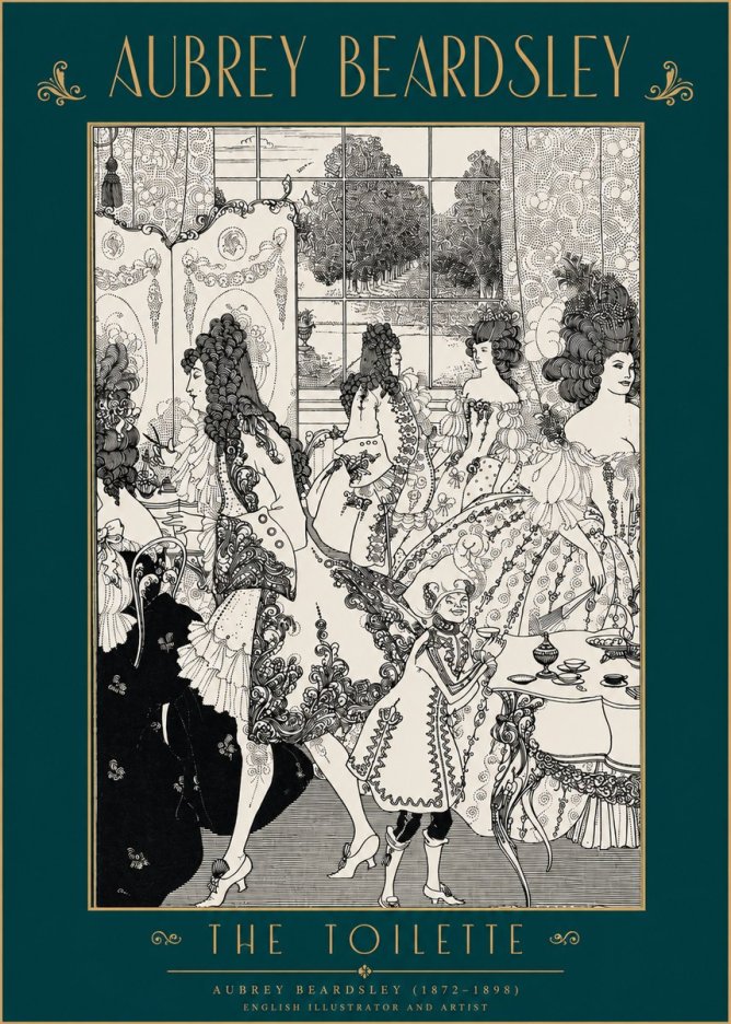 Aubrey Beardsley The Toilette No2 - Juliste