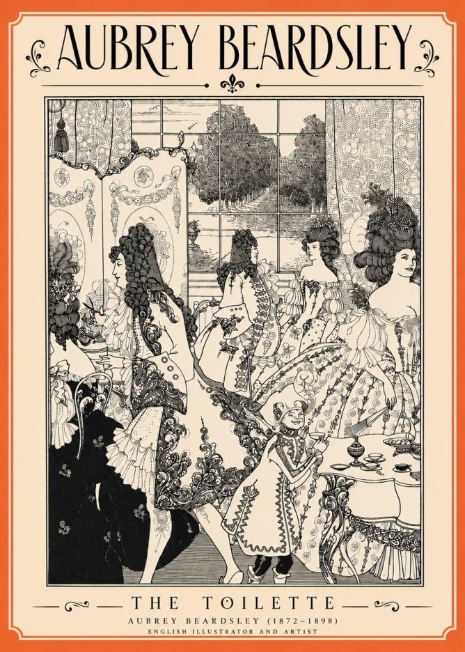 Aubrey Beardsley The Toilette No4 - Juliste