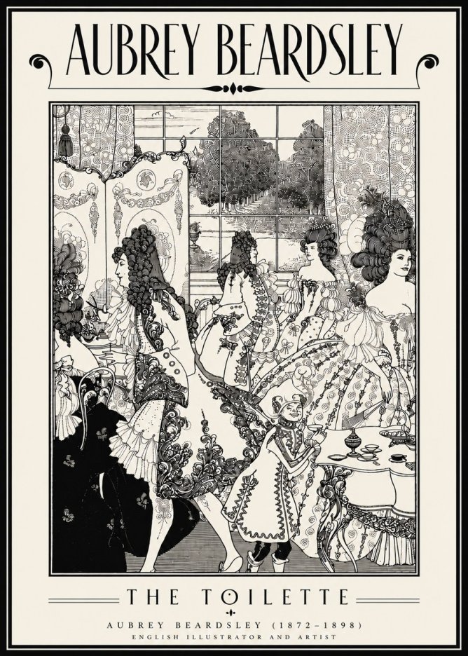 Aubrey Beardsley The Toilette No6 - Juliste