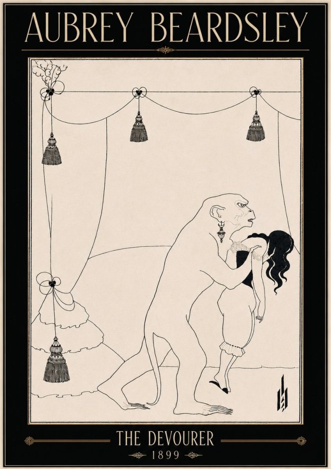 Aubrey Beardsley The Climax No5 - Juliste