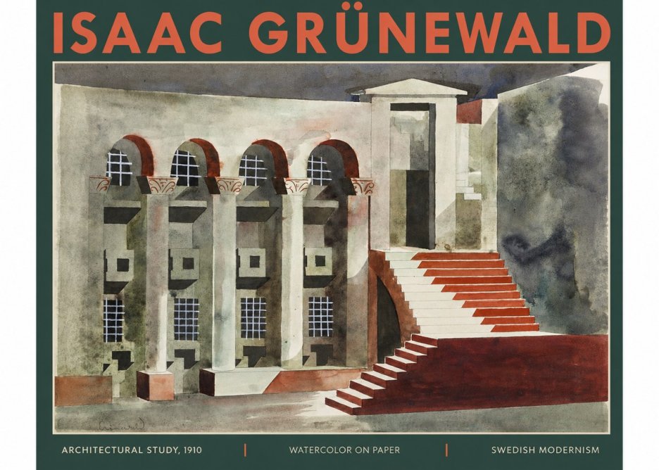 Isaac Grünewald Architectural Study, 1910 No2 - Juliste