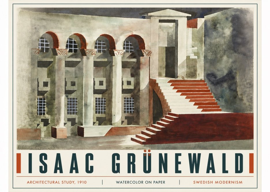 Isaac Grünewald Architectural Study, 1910 No5 - Juliste