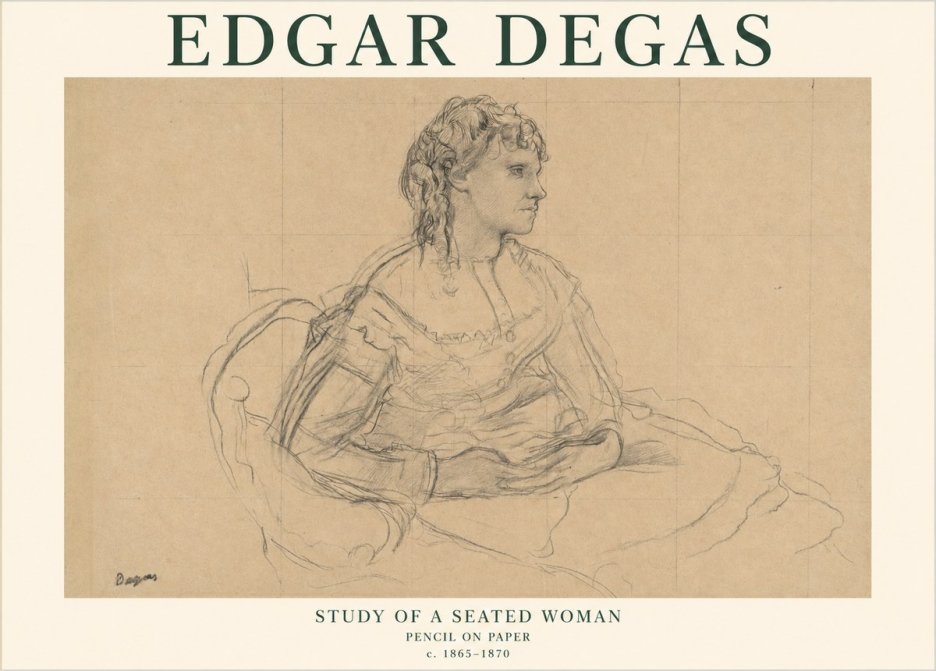 Edgar Degas Study of a Seated Woman No1 - Juliste