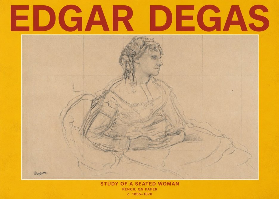 Edgar Degas Study of a Seated Woman No2 - Juliste