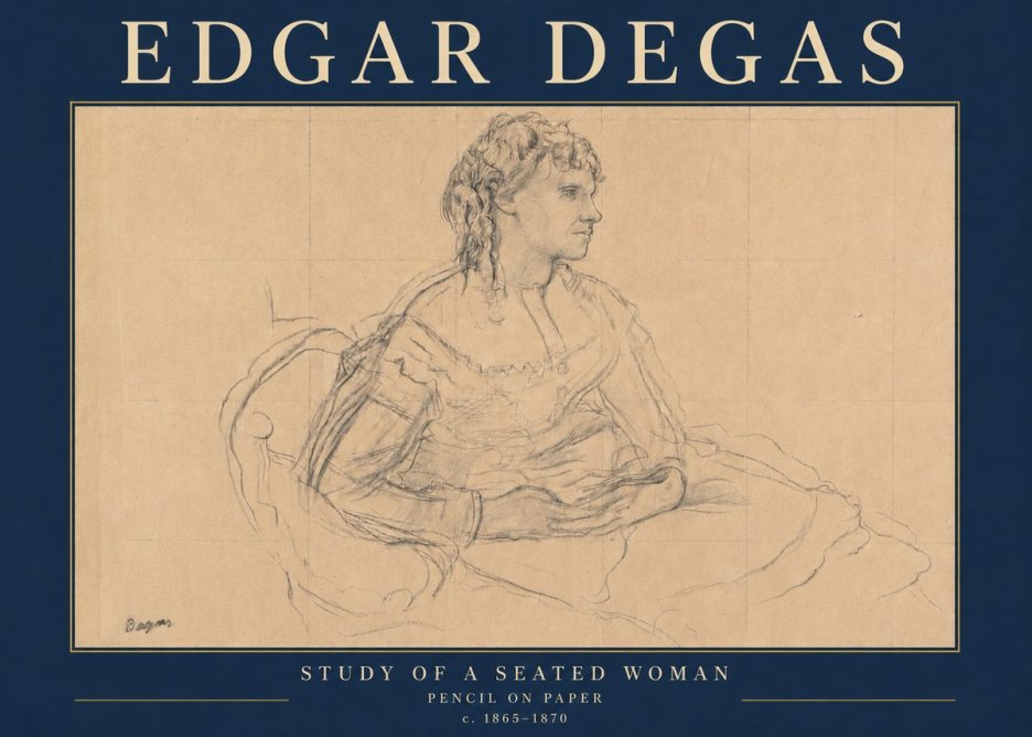 Edgar Degas Study of a Seated Woman No4 - Juliste