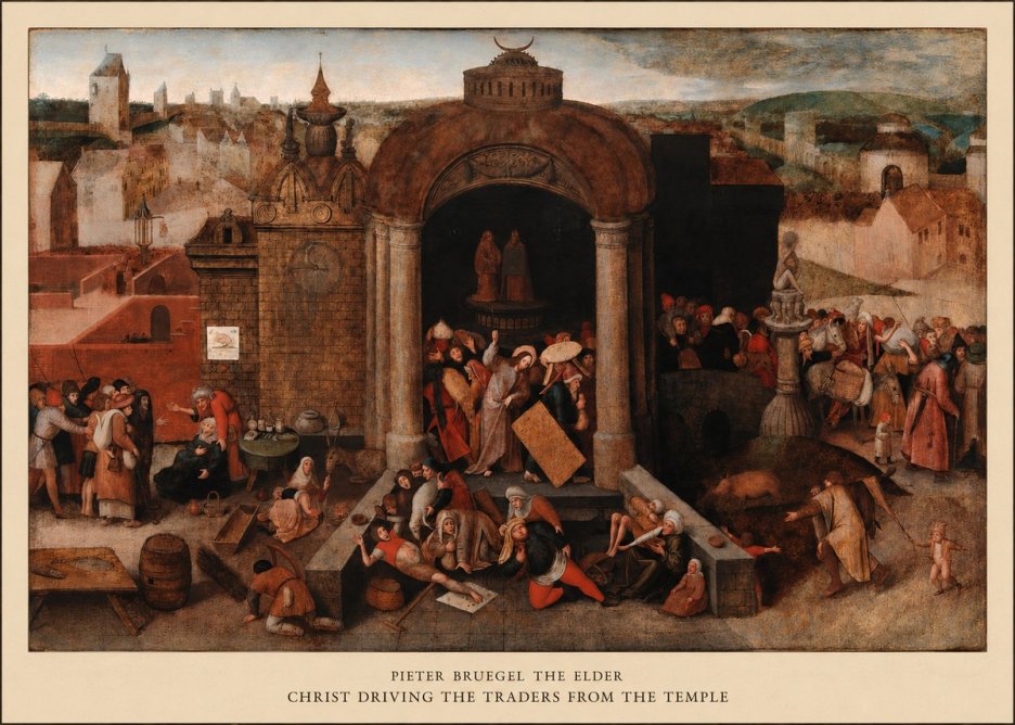 Pieter Bruegel Christ Driving the Traders from the Temple No5 - Juliste