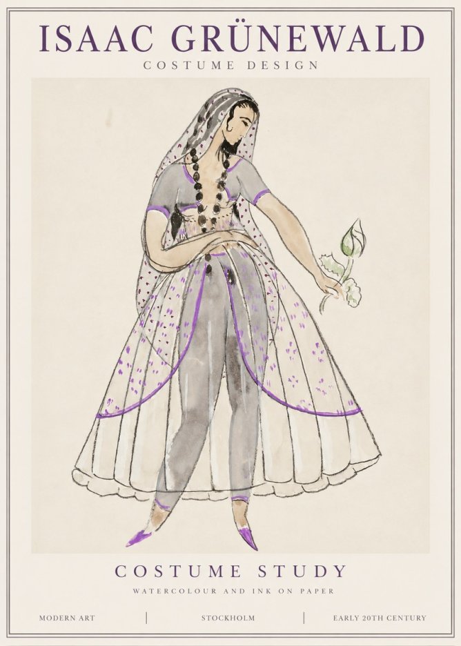 Isaac Grünewald Costume Study IV No1 - Juliste