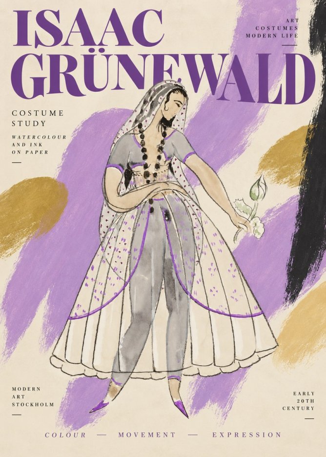 Isaac Grünewald Costume Study IV No2 - Juliste