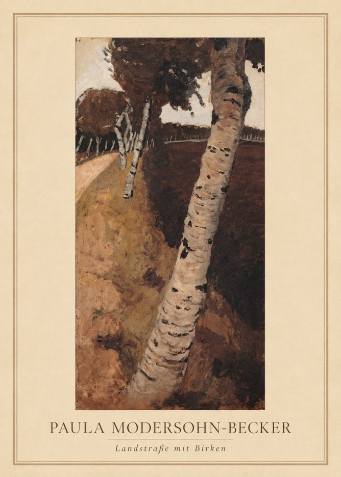 Paula Modersohn-Becker Landstraße Mit Birken No4 - Juliste