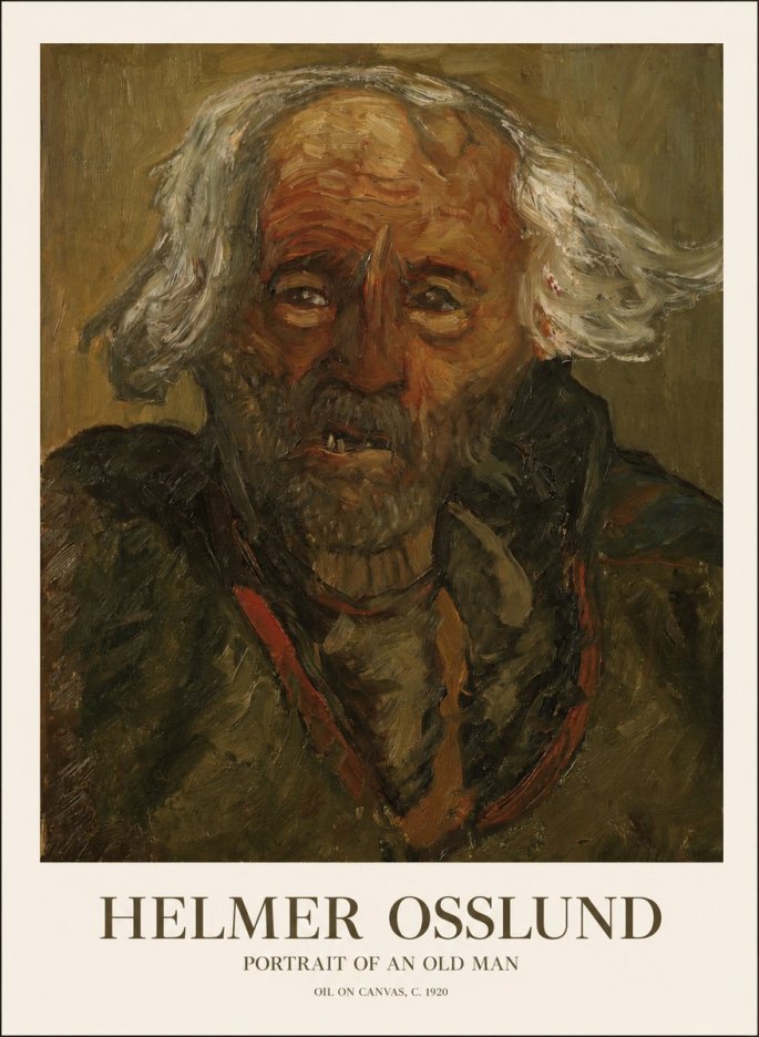 Helmer Osslund Portrait of an Old Man No1 - Juliste
