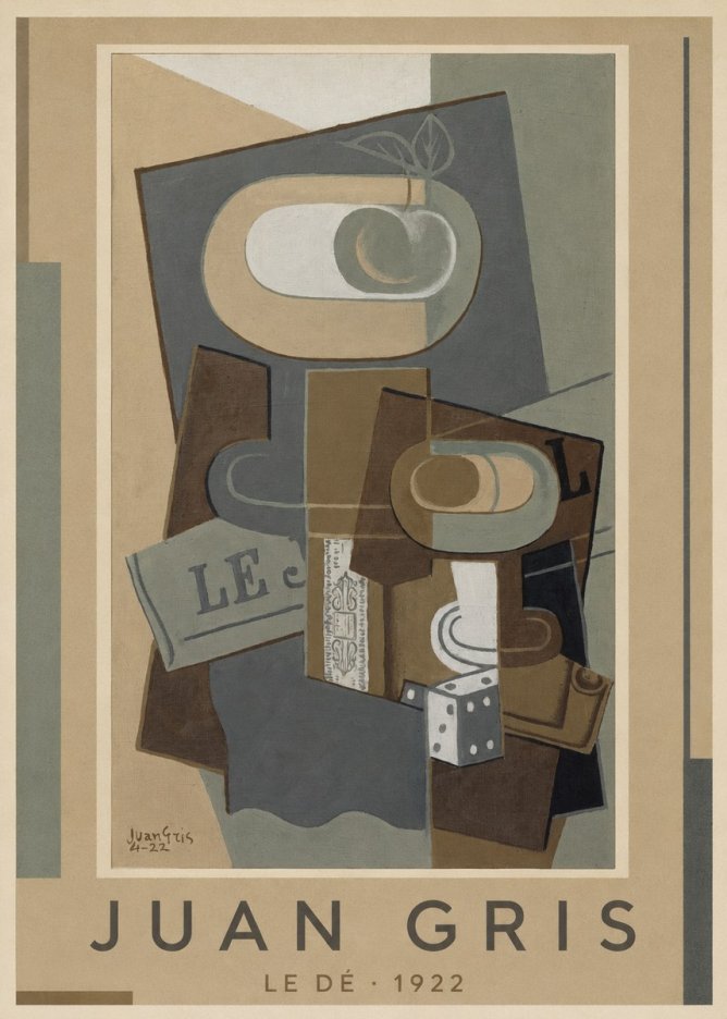 Juan Gris Le Dé No1 - Juliste