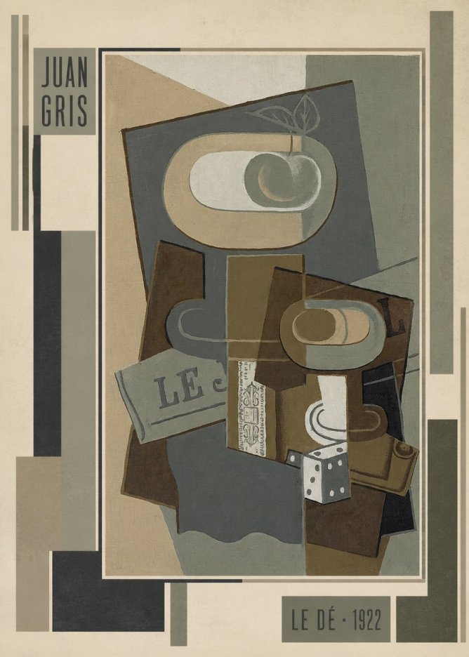 Juan Gris Le Dé No3 - Juliste