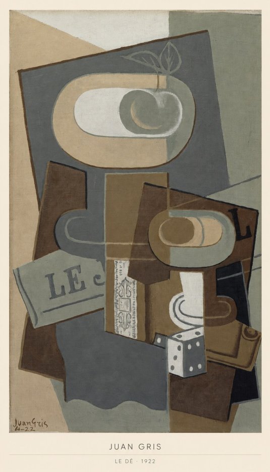 Juan Gris Le Dé No6 - Juliste
