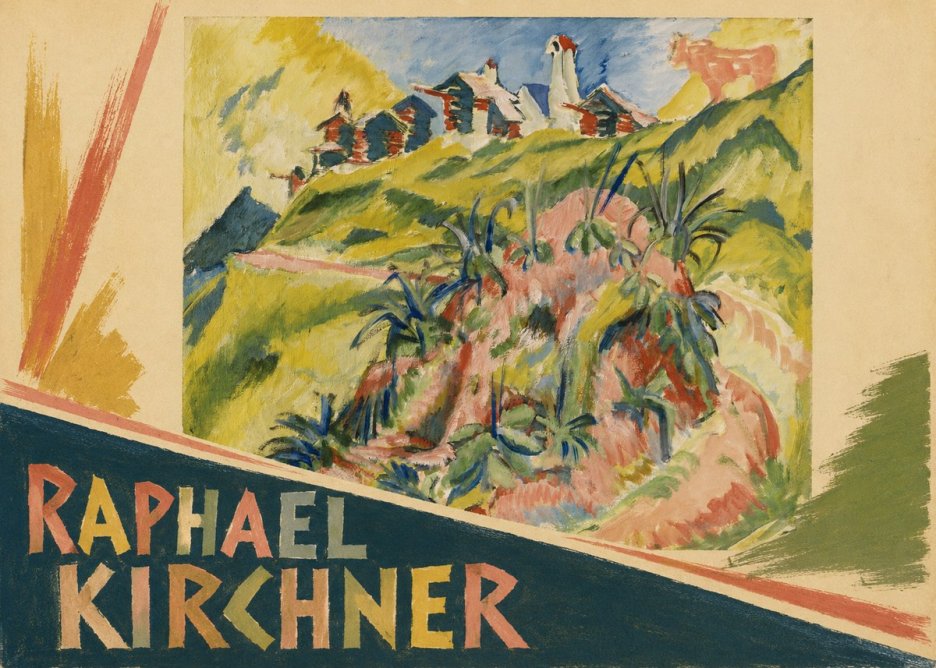 Raphael Kirchner Hillside Dwellings with Alpine Cow No3 - Juliste