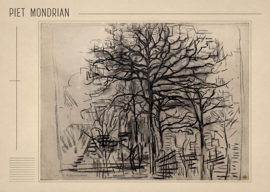 Piet Mondrian The Tree No1 - Juliste