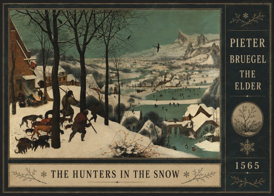 Pieter Bruegel The Hunters in the Snow I No4 - Juliste